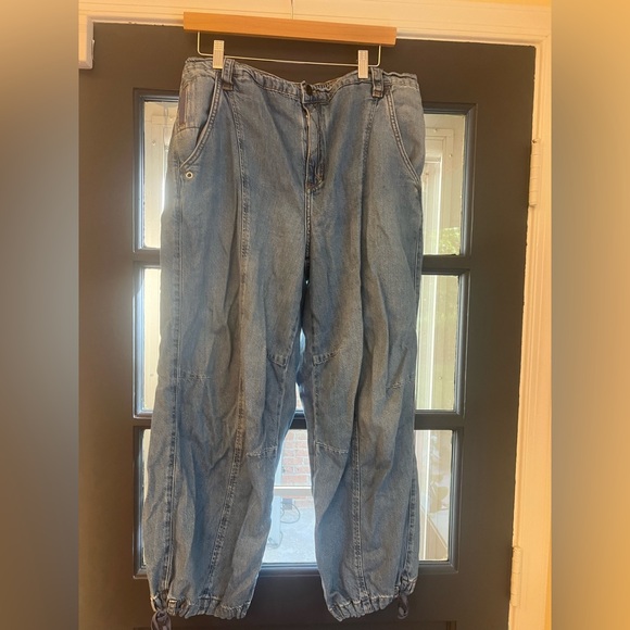 Pilcro Casual Blue Denim Joggers size 33 - Picture 2 of 7